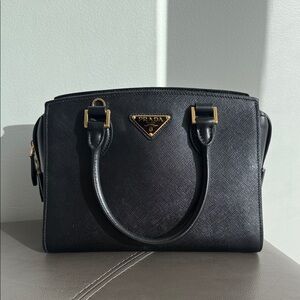 Prada Black Saffiano Leather Satchel